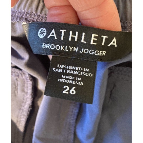 NWT Athleta Brooklyn Jogger Pants Size 26 Women’s Blue MSRP $98 - Picture 4 of 10